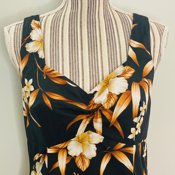 Vintage Pacific Legend Floral A-Line Dress Women Medium Made in Hawaii 90s Y2K - Picture 6 of 10
